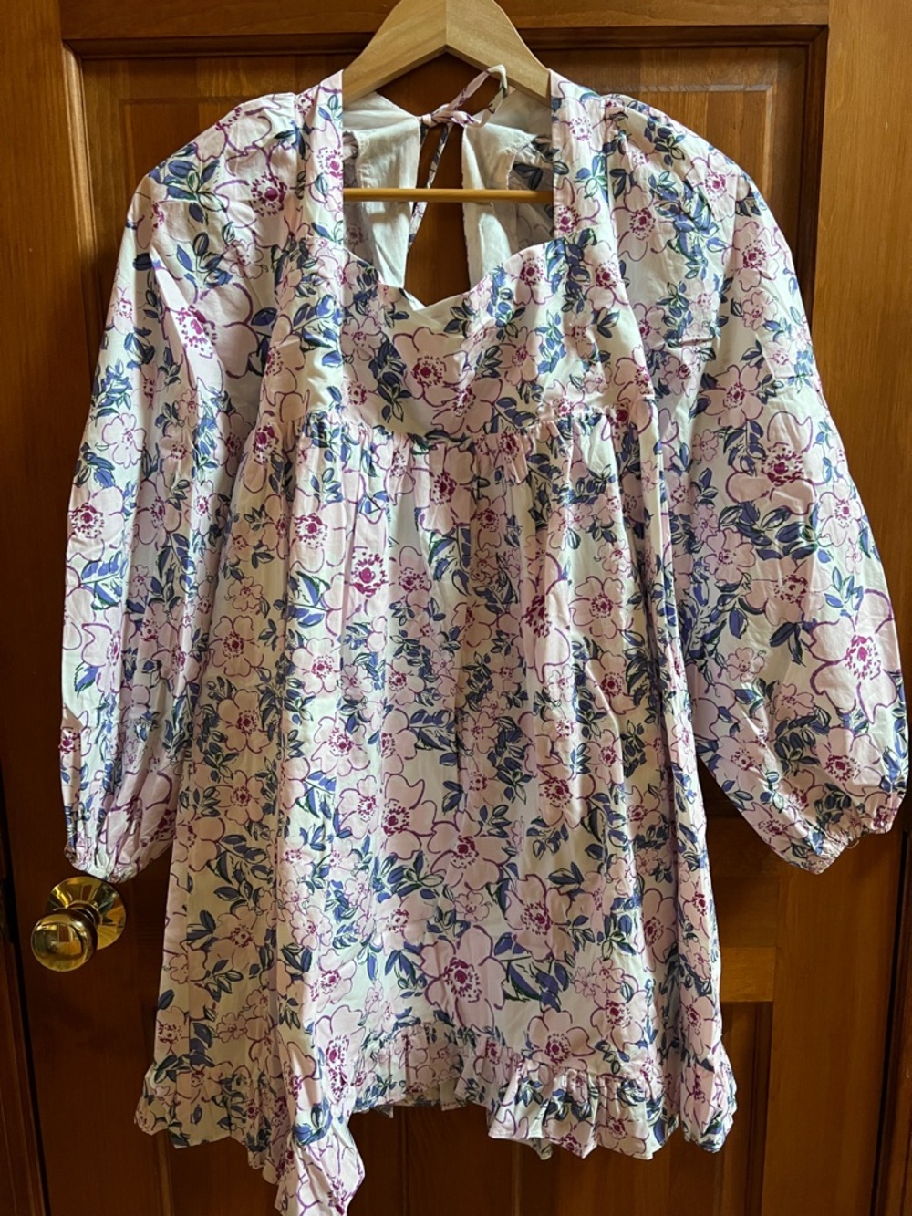 Jacquie the Label Size S Floral Mini Dress in Pink and Purple